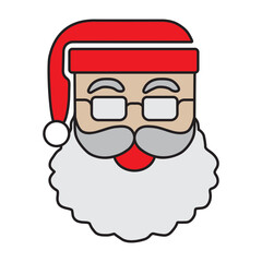 Jolly Santa Claus Head Flat Icon