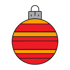 Obraz premium Christmas Ball Flat Icon