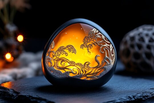 Fantasy-inspired quality seal with intricate gold and silver designs, radiating an enchanted glow