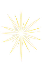 “Dazzling Starburst with Spiky Points on Transparent Background” – A PNG of a Bright Light Effect for Celebratory and Decorative Designs