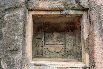 Esquisite Architecture at Ajanta caves near Aurangabad India. These are 30 rock-cut Buddhist cave...