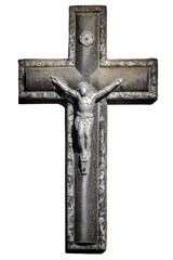Crucifix détouré. Croix de Jésus Christ.