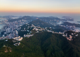 Obraz premium Victoria Harbor View from the Peak