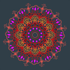 Decorative colorful mandala background design