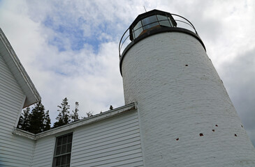 Bass Harbor Head Light Station on the sky, Acadia National Park, Maine