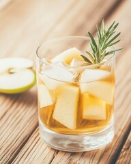 Fototapeta premium Celebrate Apple Cider Day with a Refreshing Autumn Drink A Modern Twist on Thanksgiving and Halloween Beverages