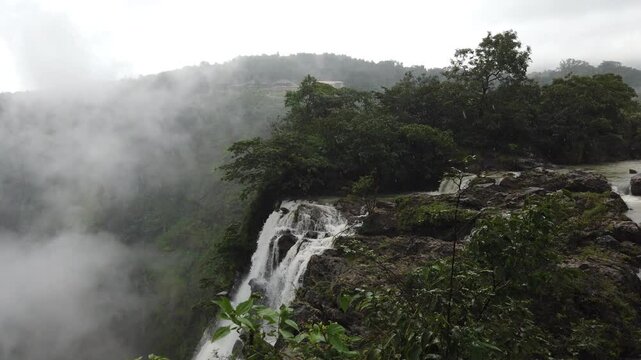 Beautiful view of Jog Falls, Gerosoppa Falls or Joga Falls at Sharavathi river in Karnataka State of India