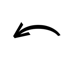 Black arrows. Curve arrow sign png.