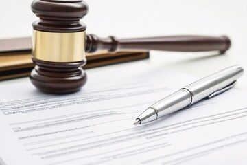 Legal Documents and Gavel - Justice in Action