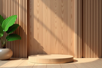 A modern living room with large windows and contemporary decor featuring indoor plants and wooden furniture. background.