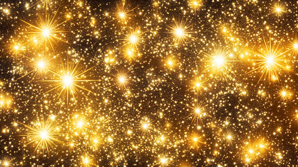 The Golden Glow: A Magical Night of Shimmering Stars