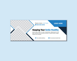 Professional Dental Clinic Facebook Cover Template