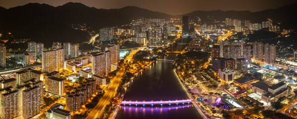 Fototapeta premium Sha Tin Cityscape