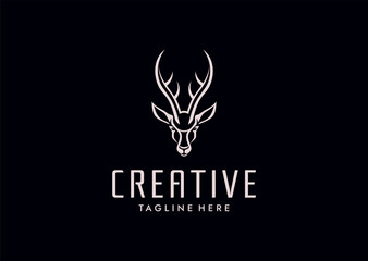Obraz premium Vector illustration of Antelope Logo Design