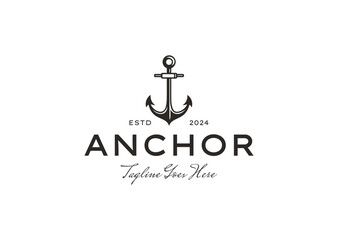 Vector illustration of Anchor Logo Design