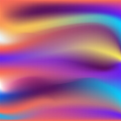 Holographic background with rainbow iridescent strains. Illustration of color interference.