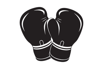 Boxing Gloves silhouette  vector illustration, Boxing Gloves silhouette 