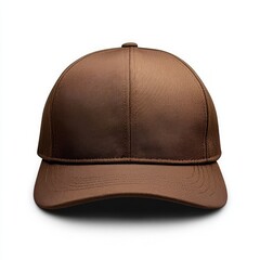 Fototapeta premium realistic high quality Brown snapback mockup isolated 