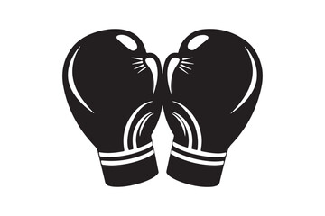 Boxing Gloves silhouette  vector illustration, Boxing Gloves silhouette 