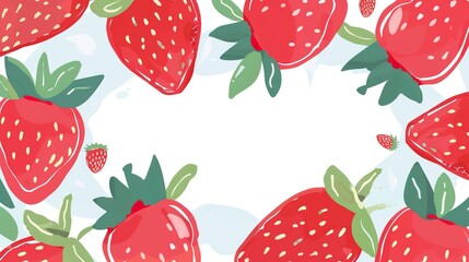 Cute Strawberry Frame - a charming and playful design. The frame features adorable strawberries that add a fun and whimsical touch.