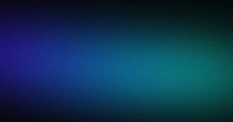 Abstract glowing color spot grainy backdrop design. Soft blue black color noisy gradient on dark, vibrant colors flow, shine, bright, smooth, noise texture background