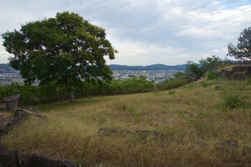 亀島山から見える夕暮れ　玉島方面
