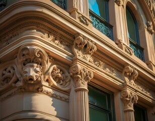 Obraz premium Ornate Architectural Facade with Intricate Design and Masterful Craftsmanship