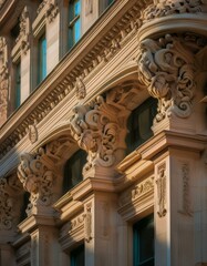 Obraz premium Ornate Architectural Facade with Intricate Design and Masterful Craftsmanship