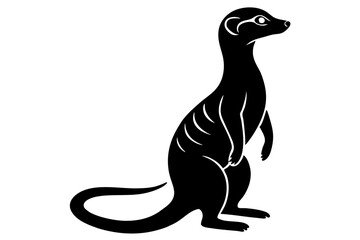 meerkat silhouette vector illustration.