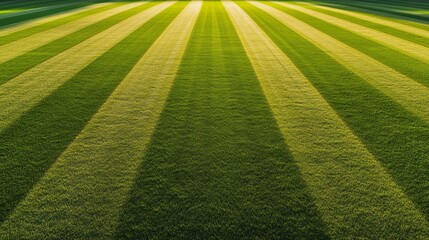 A bowling green's lawn with boundary lines and grass details, outdoor setting with mid-afternoon light, Crisp style