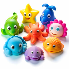 Colorful Plastic Toy on a Clean White Background