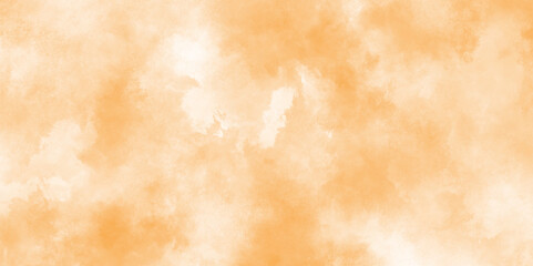 Watercolor painting soft textured on wet white paper for creative art, brown background with vintage marbled texture with grunge clouds, grunge and grainy light brown splashed watercolor background.