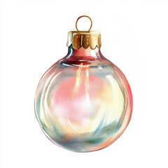 beautiful, colorful glass Christmas ornament with golden cap, perfect for holiday decorations and festive celebrations
