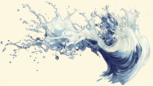 生成AIによる水の動きのある画像
