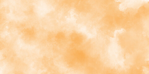 Watercolor painting soft textured on wet white paper for creative art, brown background with vintage marbled texture with grunge clouds, grunge and grainy light brown splashed watercolor background.