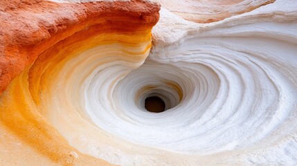 Obraz premium A large hole in the middle of a rock formation
