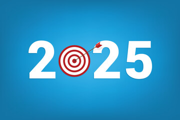 Goal, arrow hitting the target, shooting at goal, Success, 2025
