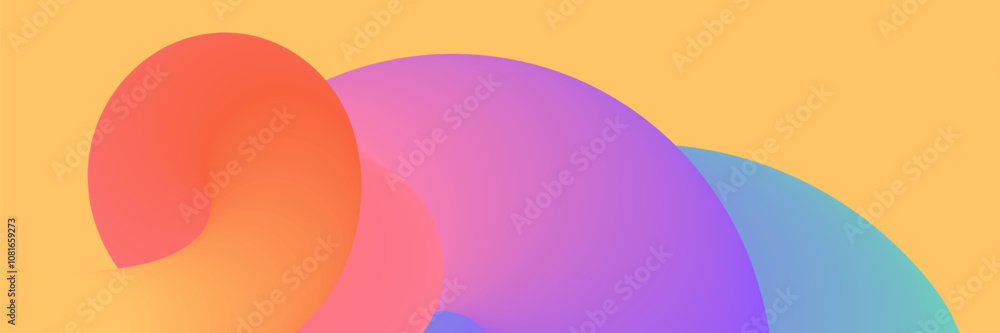 Poster trendy colorful gradient background. dynamic curve fluid line banner