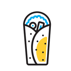 Vector multi color icon for Wrap