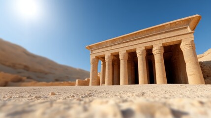 Fototapeta premium A large stone building in the middle of a desert