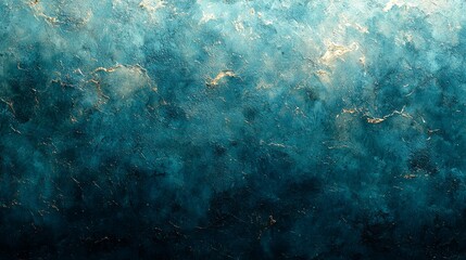 Abstract blue and gold textured background resembling ocean waves.