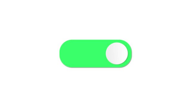 Minimal style toggle slide button swith animation on to off color switching for modern user interface desing