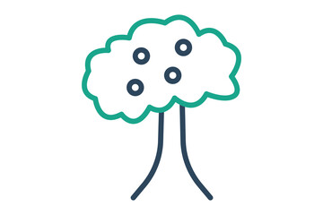 Tree icon. line icon style. icon related to gardening. nature elements vector illustration