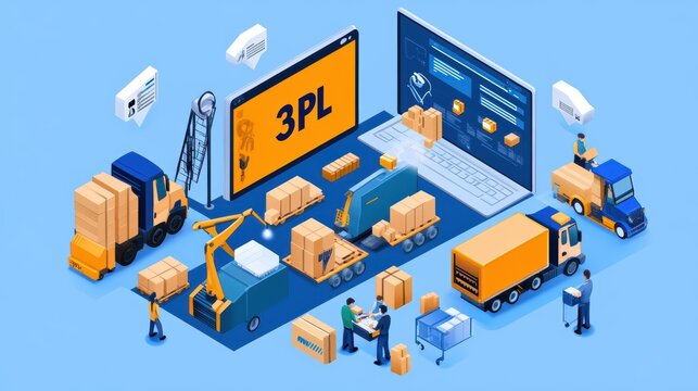 Streamlined warehouse operations for 3pl providers digital environment infographic overview