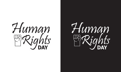 Human right day background celebrated on December 10. For celebration cards, party posters, gift tags. Vector illustration. EPS 10