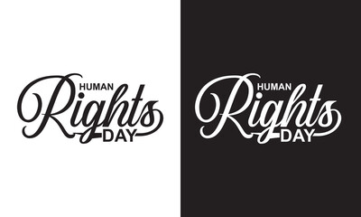 Human right day background celebrated on December 10. For celebration cards, party posters, gift tags. Vector illustration. EPS 10