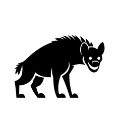 hyena silhouette vector illustration on white background