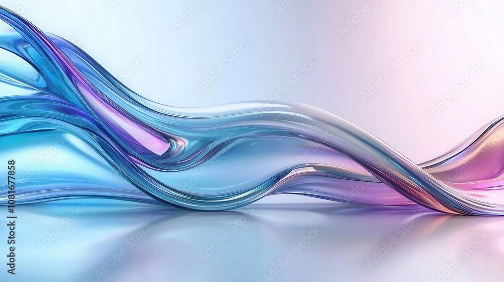 Poster abstract liquid swirl in vibrant colors, creating glossy texture that evokes sense of fluidity and m
