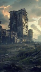 Capture a side view of dystopian visions