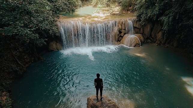 Huai Mae Khamin Waterfall, Kanchanaburi, Thail 